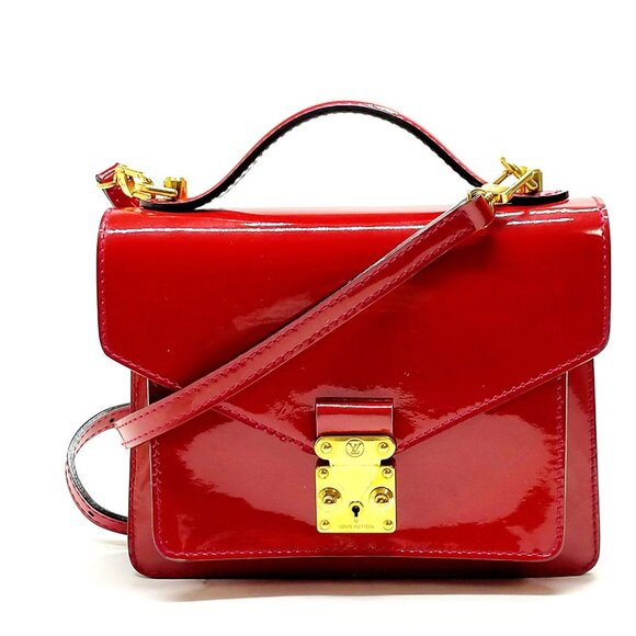 Louis Vuitton Red Patent Leather Hand Bag mon-541-091225 - Picture 1 of 13